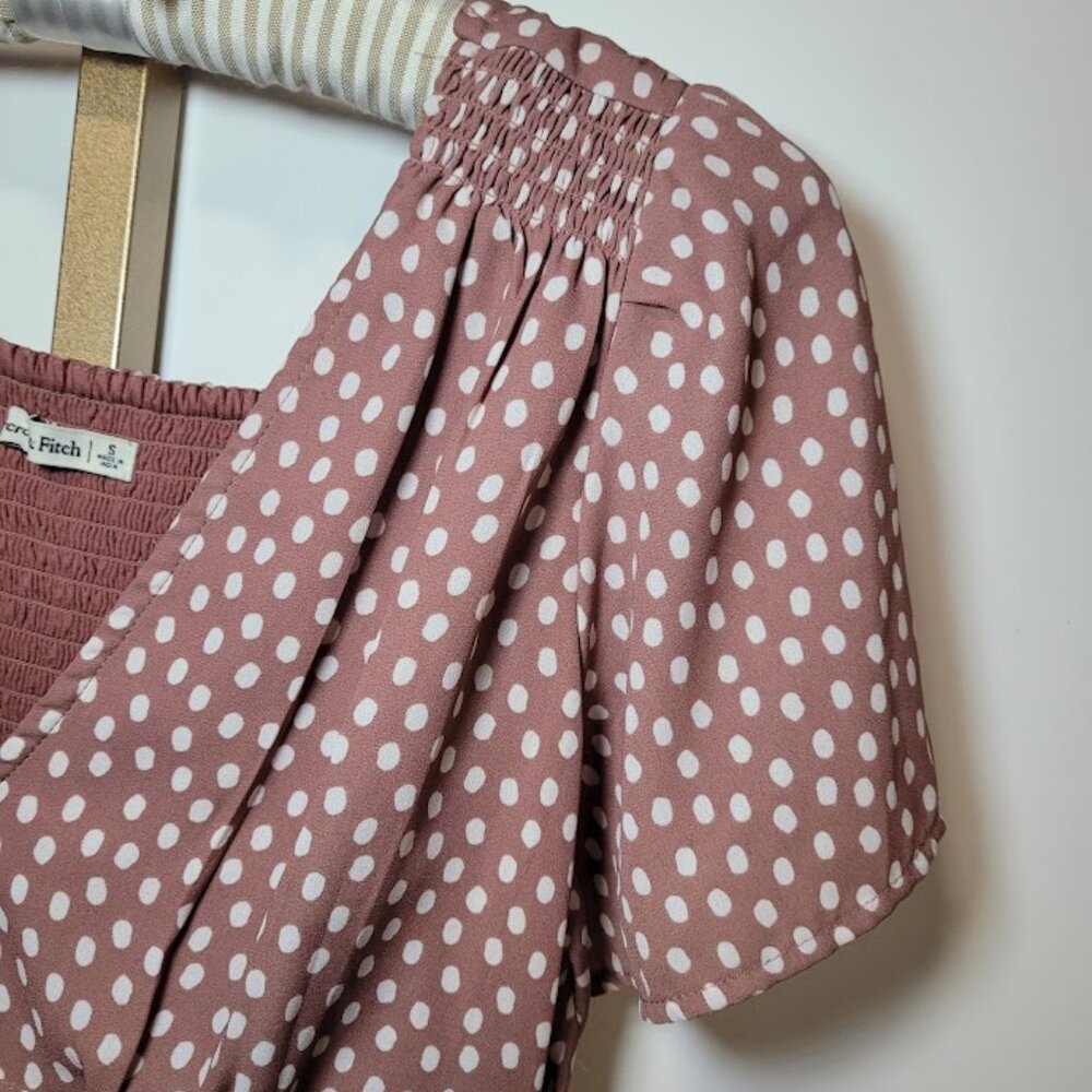 Abercrombie & Fitch Smocked Flutter Sleeve Mini D… - image 5